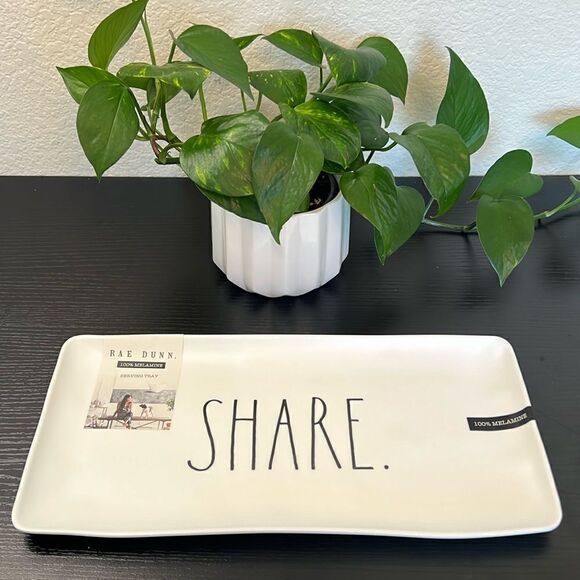Rae Dunn Melamine SHARE. Platter / Tray - NWT - Picture 1 of 6